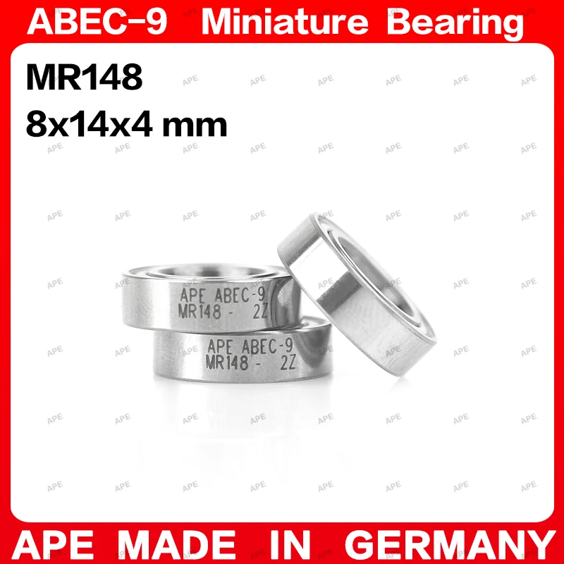 10-50pcs APE ABEC-9 베어링 MR148 MR148ZZ 8x14x4mm L-1480 MR148-2RS L-1480ZZ Z -2Z 2RS 소형 정밀 볼 베어링