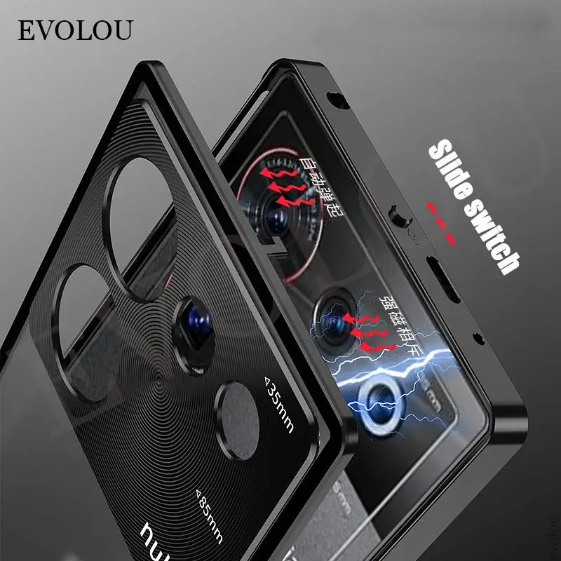 Shockproof Aluminium Alloy Phone Case with Tempered Glass Back