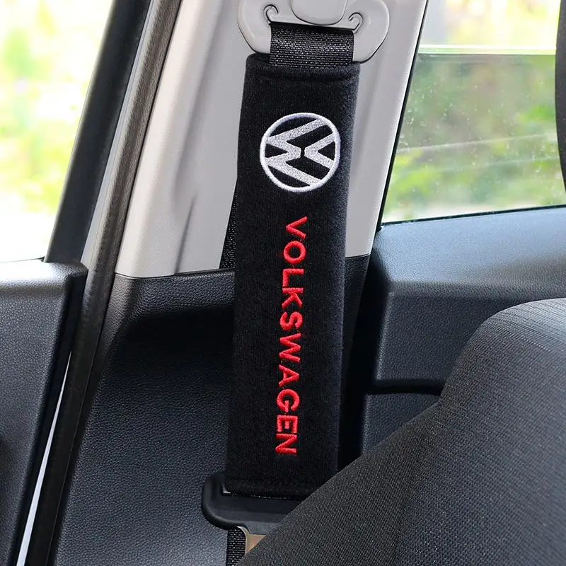 Car Seat Belt Pads Seat Shoulder Strap Pad Cushion Cover 2pcs For Volkswagen VW golf 7 MK2 MK3 MK6 MK7 polo passat Car-Styling car accessories