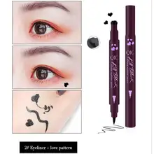 

QIC 2-Head Star Moon Stamp Waterproof Lasting Liquid Eyeliner Pencil Cosmetic