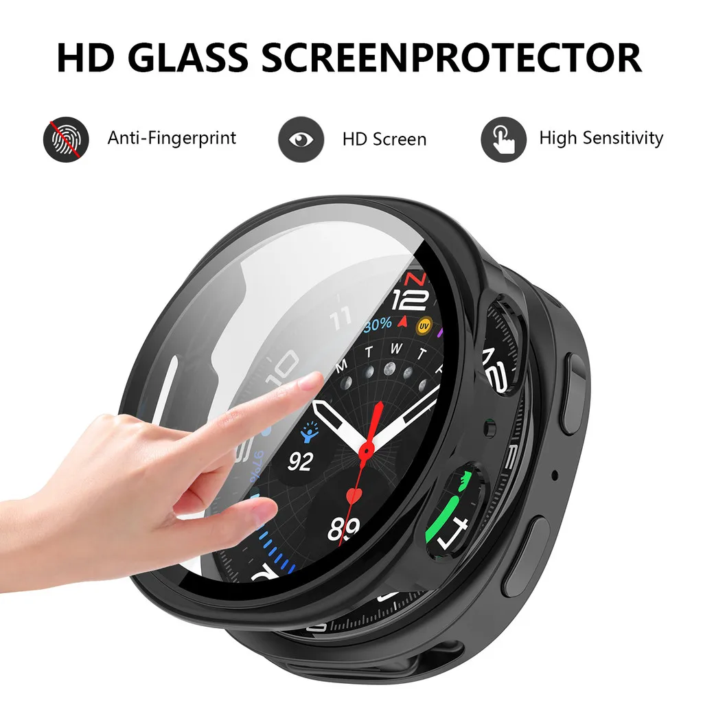 Premium Protective PC Case Cover with Screen Protector Glass