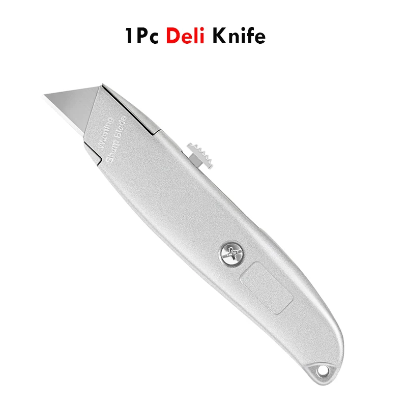 Deli Multi-Function Folding Utility Knife Set, All Metal Heavy Duty Box  Cutter, SK2 Carbon Steel Blades Cutting Quick Change - AliExpress