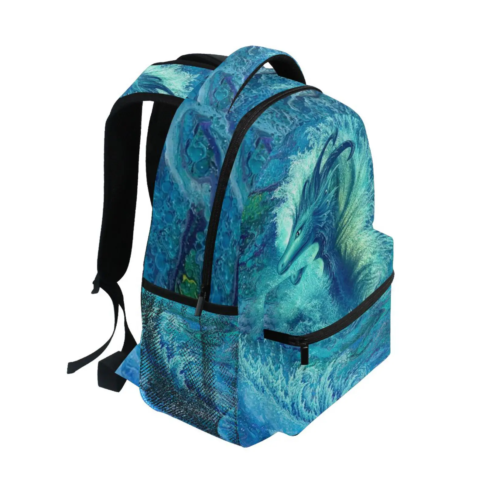 New School Bag For Teenage Boys Waterproof Children Dragon Print Bookbags For College High School Students Kids Backpacks