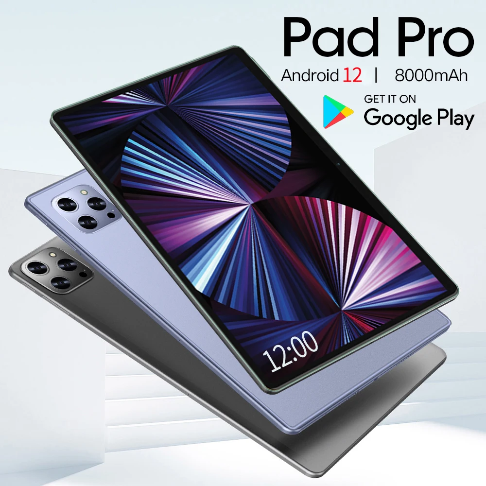 Tablet Pc Android Original 10.1 Inch Global Version 8+256GB SIM 4G LTE Wifi Android 12.0 Google Play Smart Tablet Free Touch Pen 2