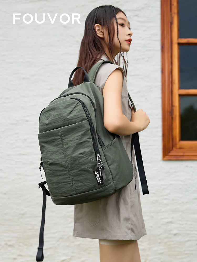 Fouvor Large Capacity Backpack for Teenagers Nylon Lightweight