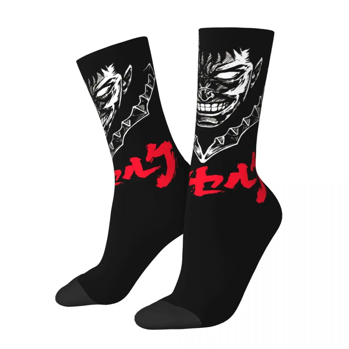 

Funny Crazy Sock for Men Gatsu Alt Hip Hop Vintage Berserk Griffith Manga Happy Seamless Pattern Printed Boys Sock Casual Gife