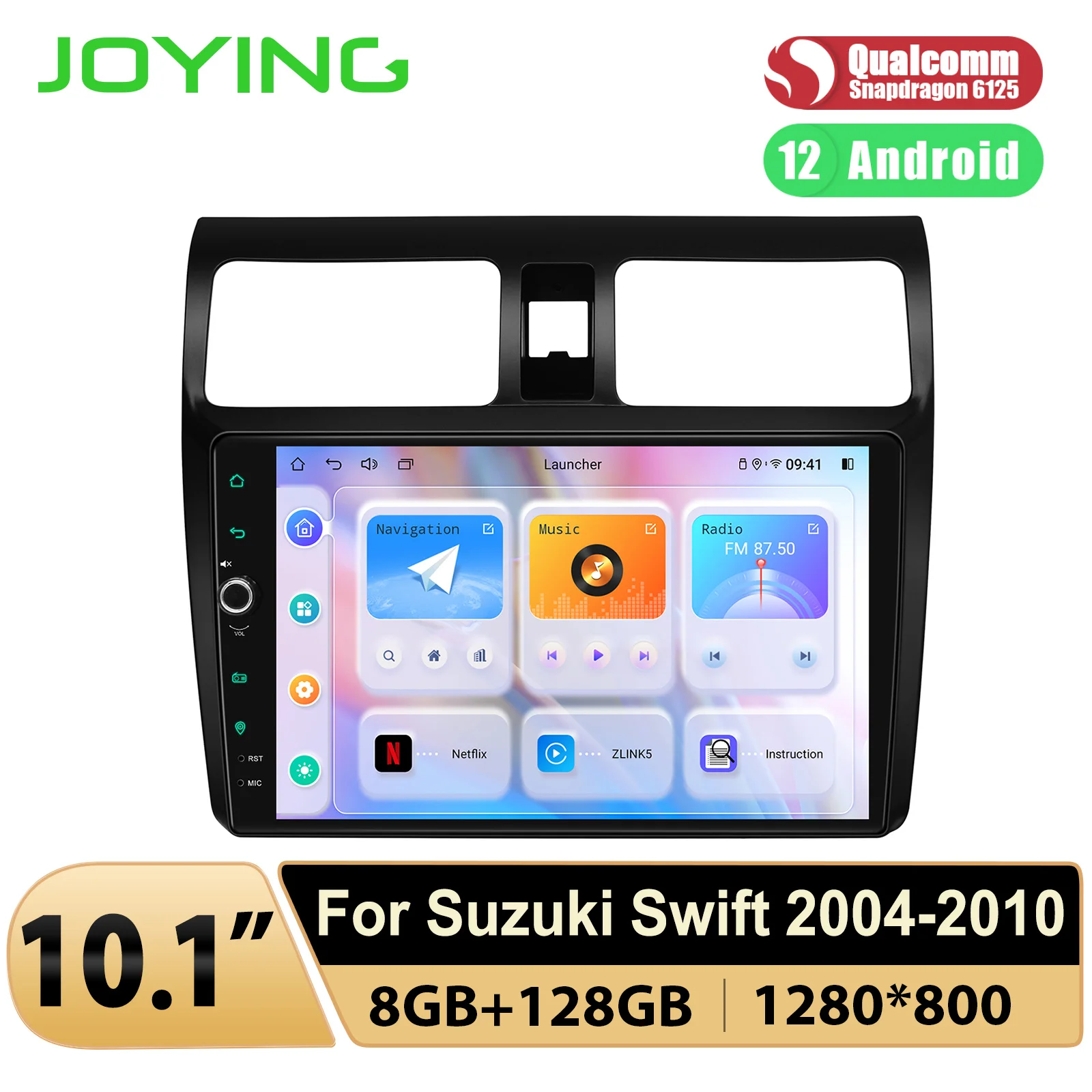 

JOYING 10.1"Car Music Radio Stereo Multimedia Video Player For Suzuki Swift 2004-2010 Support Android Auto & CarPlay Wireless