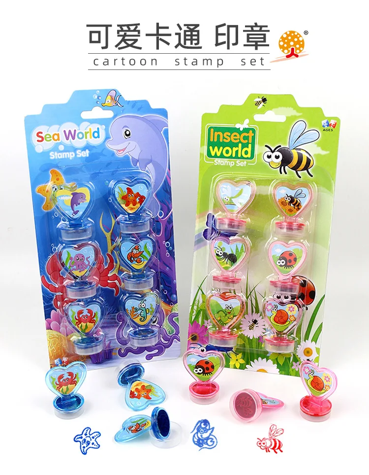 6pcs Paw Patrol Pattern Cartoon Stamp Children's Toy Stamp Elementary School School Supplies Anime Action Figures Children Toys