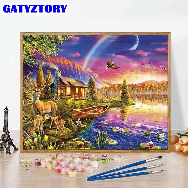 GATYZTORY Oil Painting By Numbers Paint Kit Anime Figures On Canvas For  Adults Kids Diy Crafts Home Decors Original Gift - AliExpress