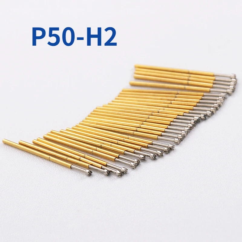 100PCS/Pack P50-H2 Nine-claw Plum Head Test Probe Diameter 0.68mm Length 16.55mm for PCB Pogo Pin