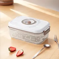 Boîte de conservation alimentaire fraîcheur avec pompe à vide et plateau de drainage amovible pour fruits, légumes, pain et snacks 2