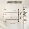 Rustic Pipe Shelving 3 Tier 48 by 9.84 inches Wall Mount for kitchen and Bedroom Storage 4
