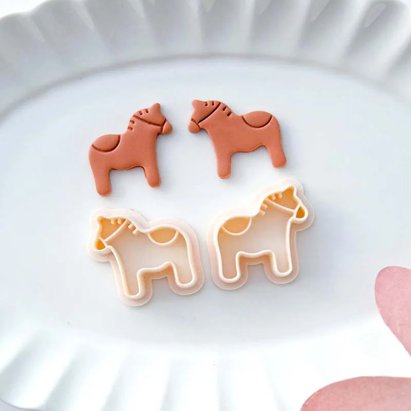 Polymer clay cutter rabbit/love duck/dala horse/love bird/gummy bear