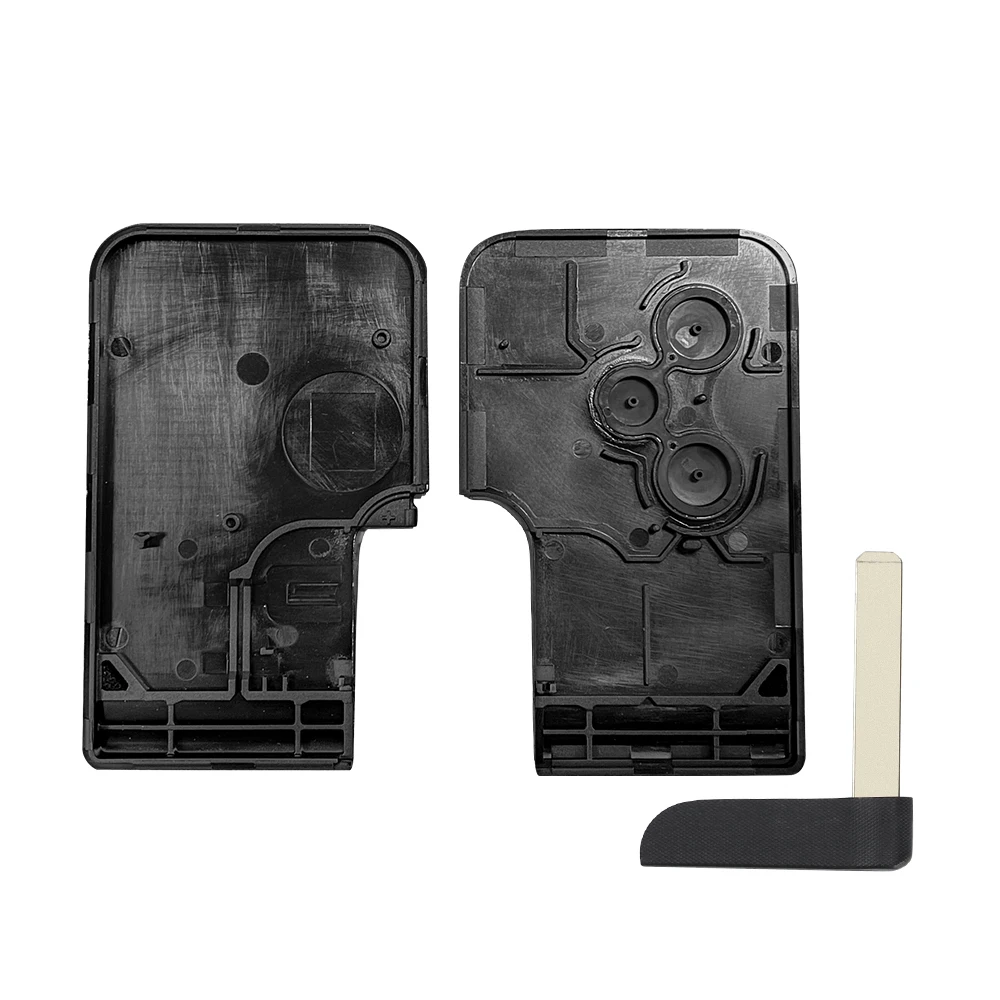Key Case Car Key Shell Key Shell DANDKEY 3 Buttons Smart Card For Renault Clio Logan Megane 2 3 Koleos Scenic Card Case Car Key Fob Shell With Small Key