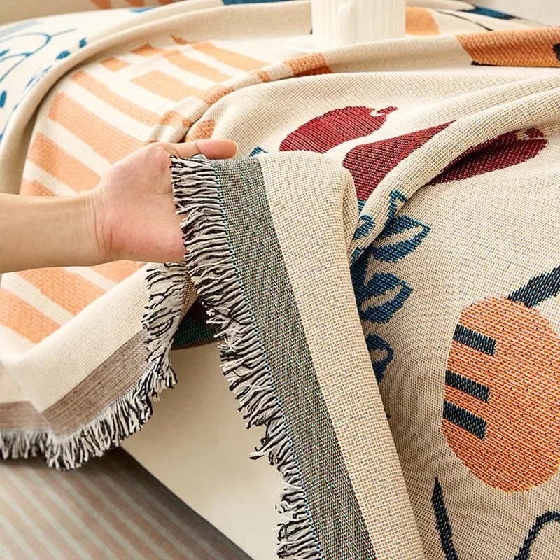1PC Bohemian Style Sofa Throw Blanket for Living Room Anti-slip All Seasons Sofa Towel Slipcovers Camping Picnic Blanket Travel 4