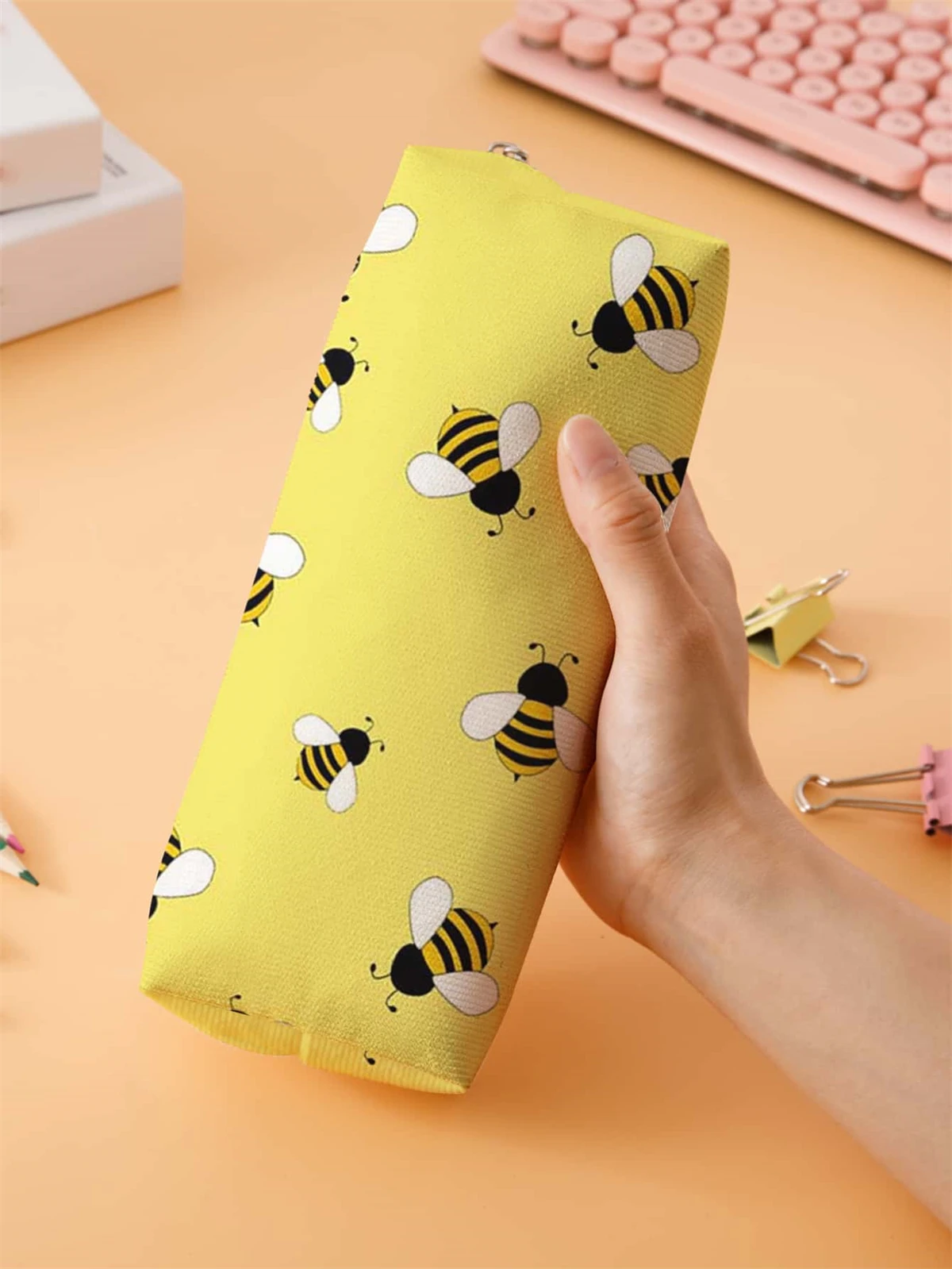 Small pencil case, large capacity pencil case, multifunctional stationery storage bag, student school organization supplies