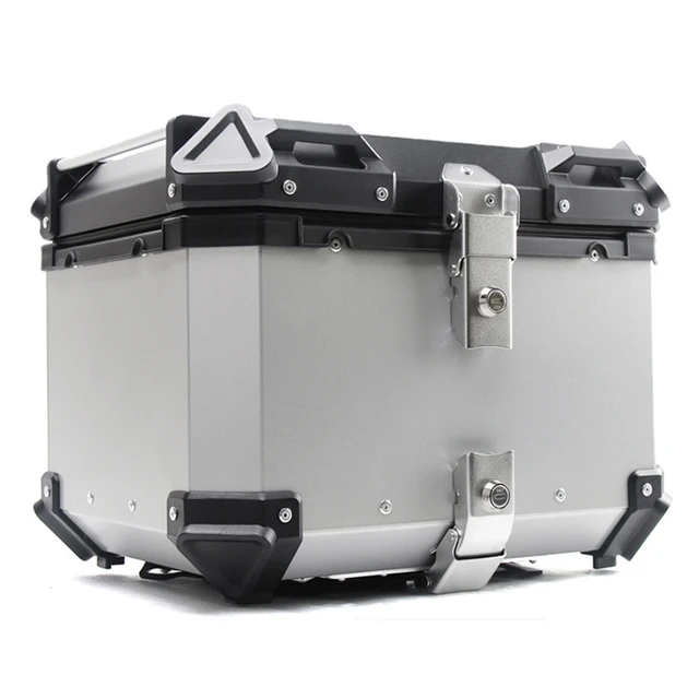 36L 45L 55L Motorcycle Aluminum Box Universal Moto Top Case Motorcycle Rear Luggage Tail Box Helmet Waterproof Storage Trunk