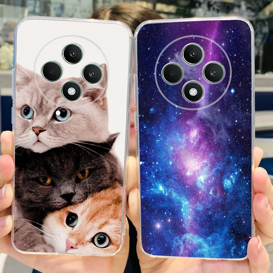 Cute Cat Cartoon Painted Soft Silicone Phone Case Cover