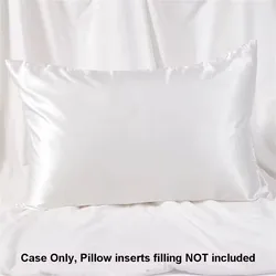Luxurious Satin Pillowcase - Silky Smooth for Hair & Skin, Ideal Gift for Her or Him (1pcs White)