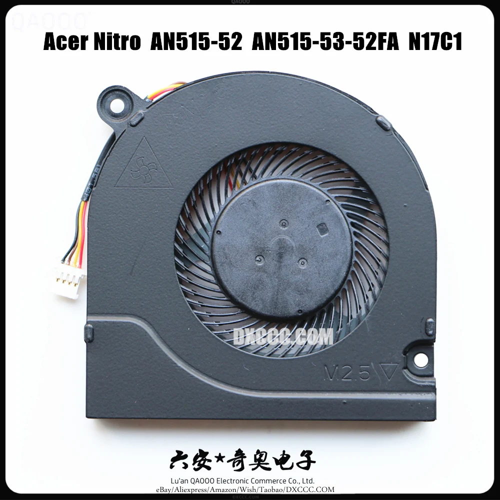 Fcn Fjcl Cpu Ventilador para Acer Nitro Dc28000jrf0 An51552 An515-53-52fa A71572 A717-72 N17c1