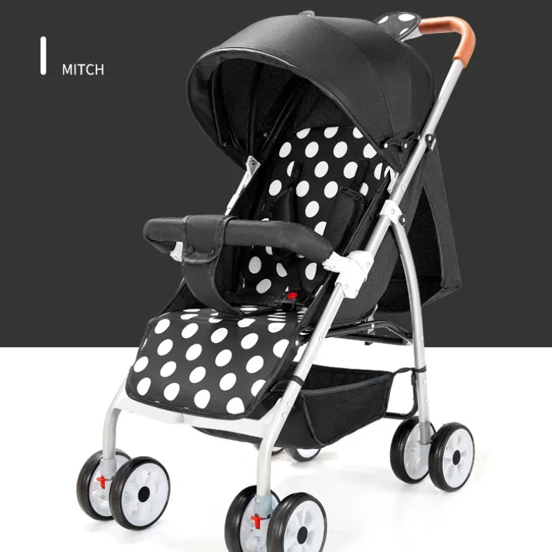Baby Stroller Portable Baby Carriage Fold Pramfor Newborn Trolley Car Seat Portable Stroller Four Wheel Suspension