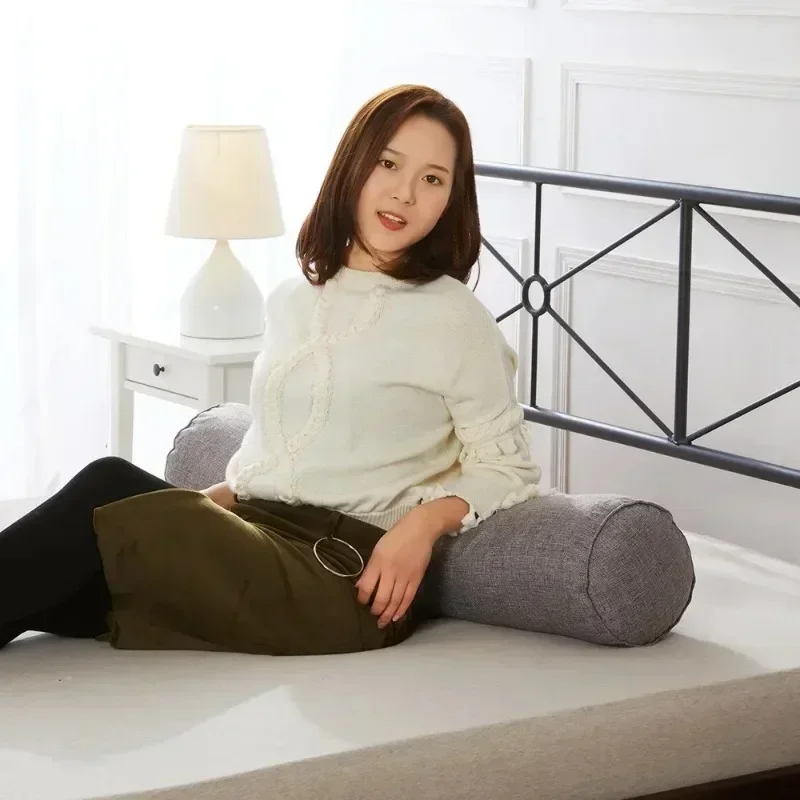Pillow Neck Roll Cervical Round Bolster Pillows Sleeping Cylinder Support Spine Lumbar Cushion Cotton Pain Bed Tube Resilience 3
