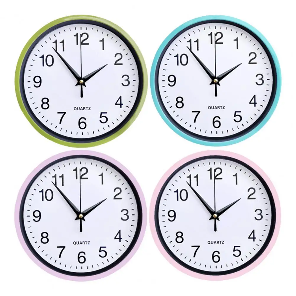 Durable Wall Clock Quartz Sweep Movement Wall Clock Number Round Wall Clock for Home Office Decoration Silent Non-ticking 8 Inch 4