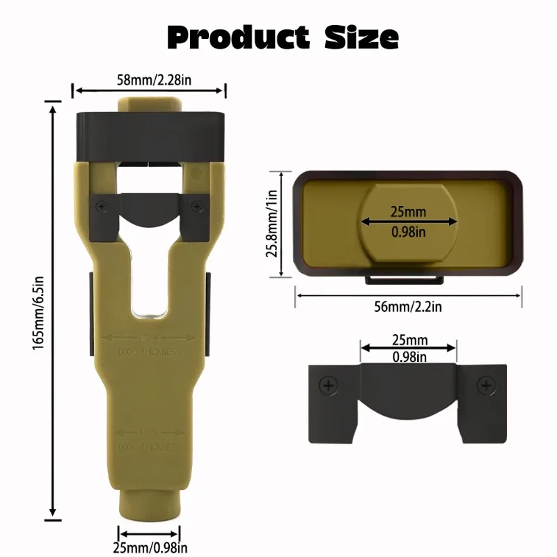 Mortise & Tenon Door Latch Installation Kit - Material Removal Precise Woodworking Hardware for  Door  Lock  Mortising