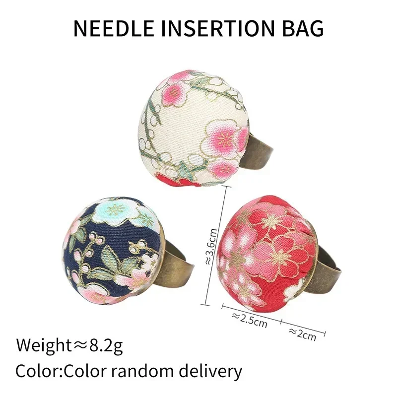 Vintage Embroidery Needle Insertion Ring Sewing Fabric Storage Needle Insertion Bag Handmade DIY Cross Stitch Sewing Tools
