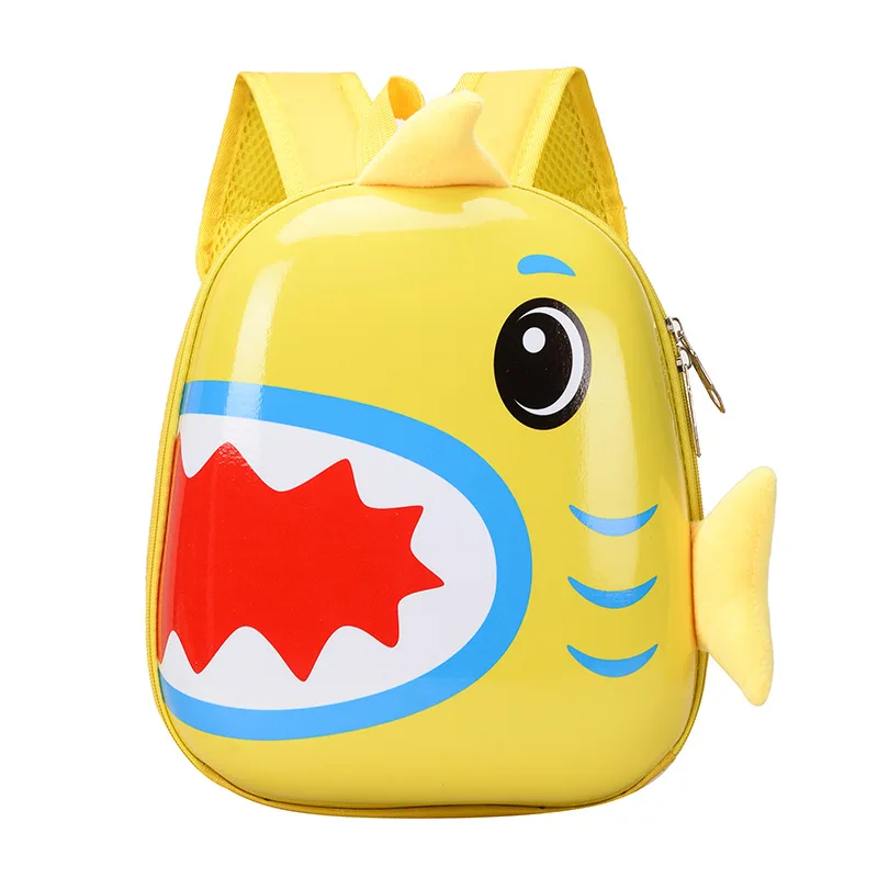 Kindergarten Baby Backpack Hard Shell Children's Backpack Cartoon Shark Light Weight Reducing Boys And Girls Small Schoolbag 4