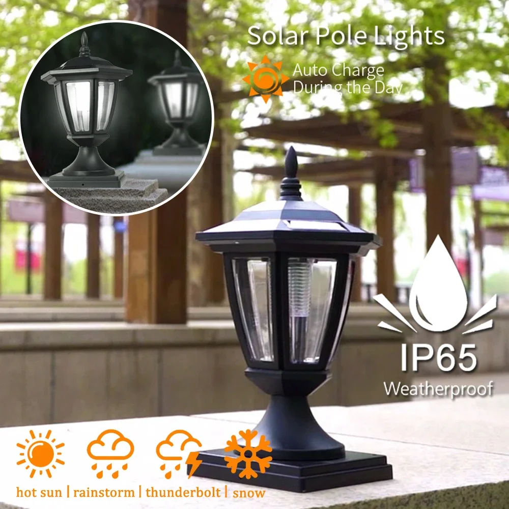 2PCS Solar Light Fence Light IP65 Outdoor Solar Lamp for Garden Decoration Gate Fence Wall Courtyard Cottage Lamp