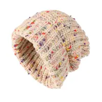 Trendy Mixed Color Slouchy Beanie Classic Coldproof Warm Skull Cap Thick Knit Hats Beanies For Women Autumn & Winter 1