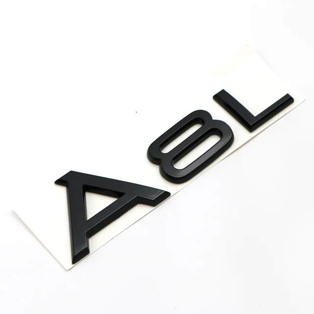 Bright Black For Audi A3 A4 A5 A6 A7 A8 Q3 Q5 Q7 3.2 3.0t 2.0t 4.2 2.4 3.6  Rear Trunk Emblem Logo Badge Sticker Car Displacement - Car Stickers -  AliExpress