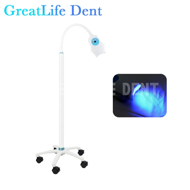 GreatLife Dent 50w 10 Leds Dental Cold Light LED Dental Teeth Whitening Lamp Bleaching Machine With Floor Stand Professional