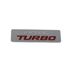 Premium Turbo Emblem for Car Hood, Fender, Trunk - Nameplate Badge Sticker (Red)
