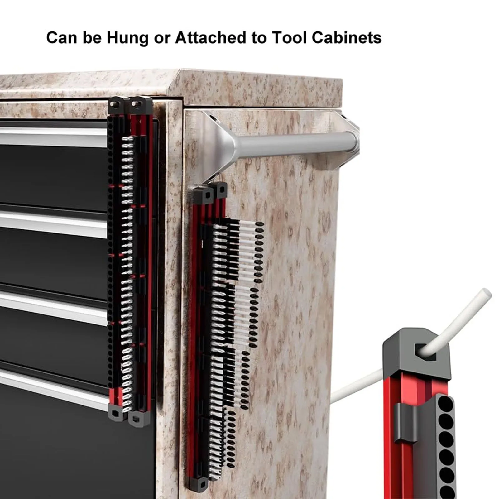 Drill Bit Organizer Wear Resist Aluminum Alloy 40 Slots Screwdriver Bit Organizer for Automotive Repair Electronic Maintenance