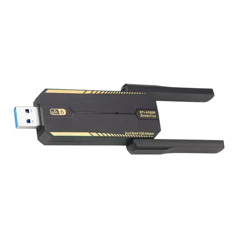 1Pcs 동글 와이파이 네트워크 카드 무선 WiFi 6 AX600 Bluetooth5.4 어댑터 PC 노트북 용 듀얼 밴드 2.4/5Ghz USB 수신기 Win 10/11