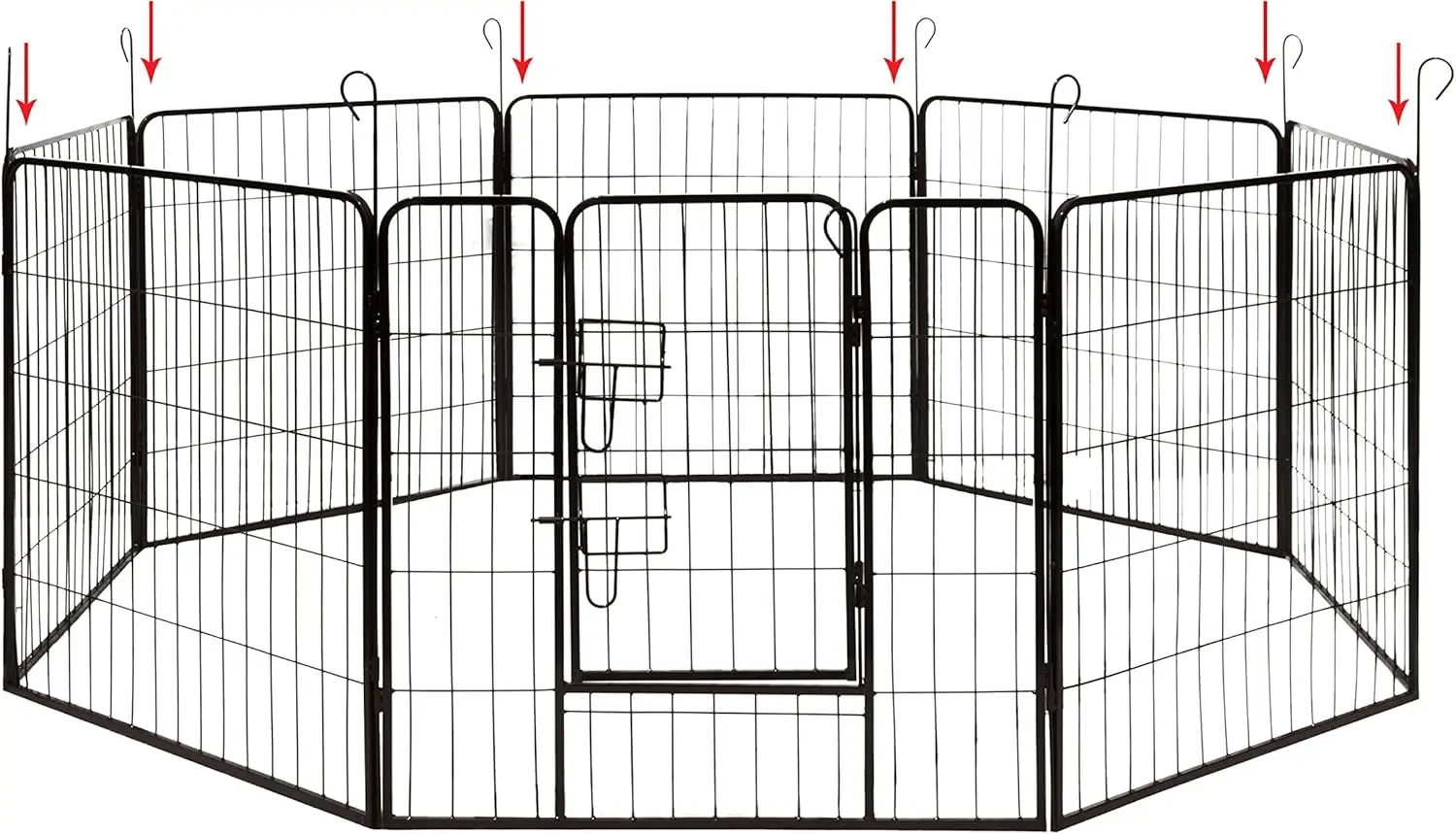 Expandable fence panels close-up