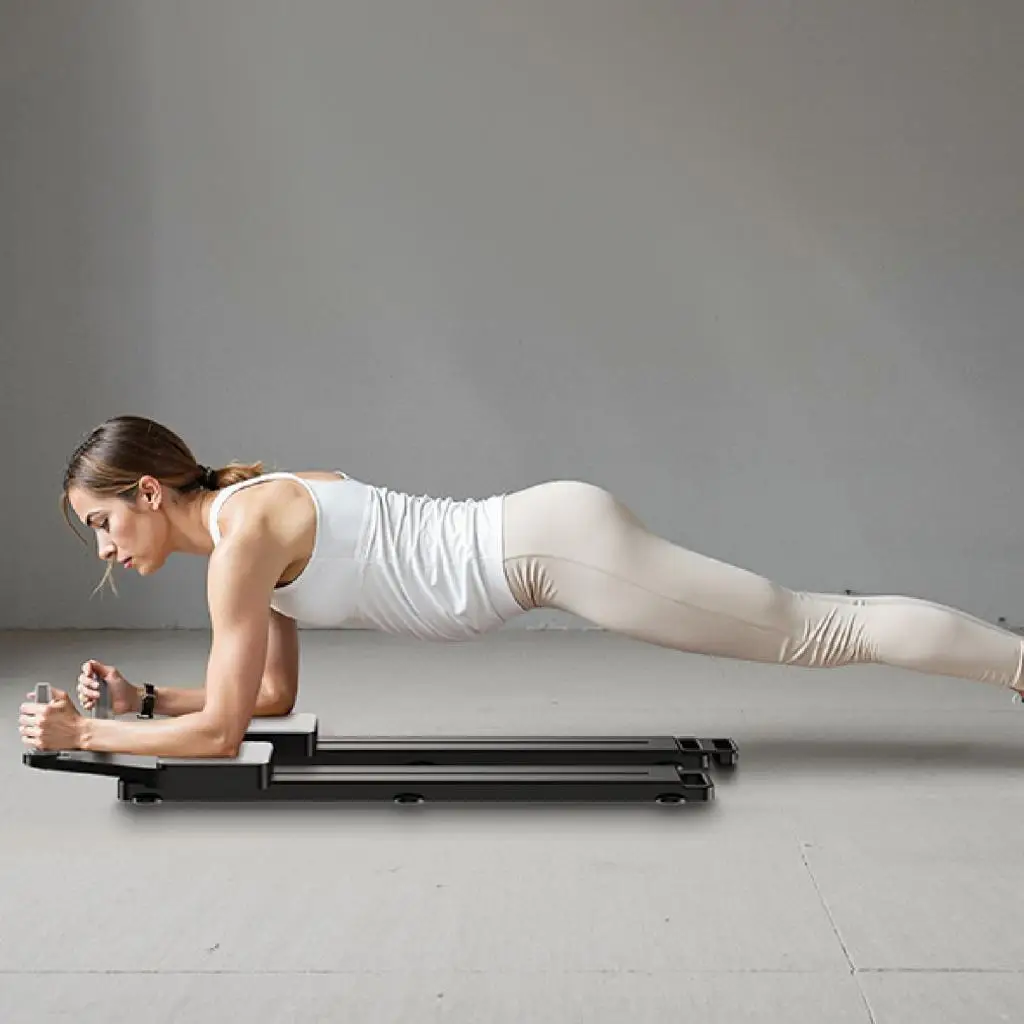 Leg Exercise Machine with Resistance Band Push up Bar System