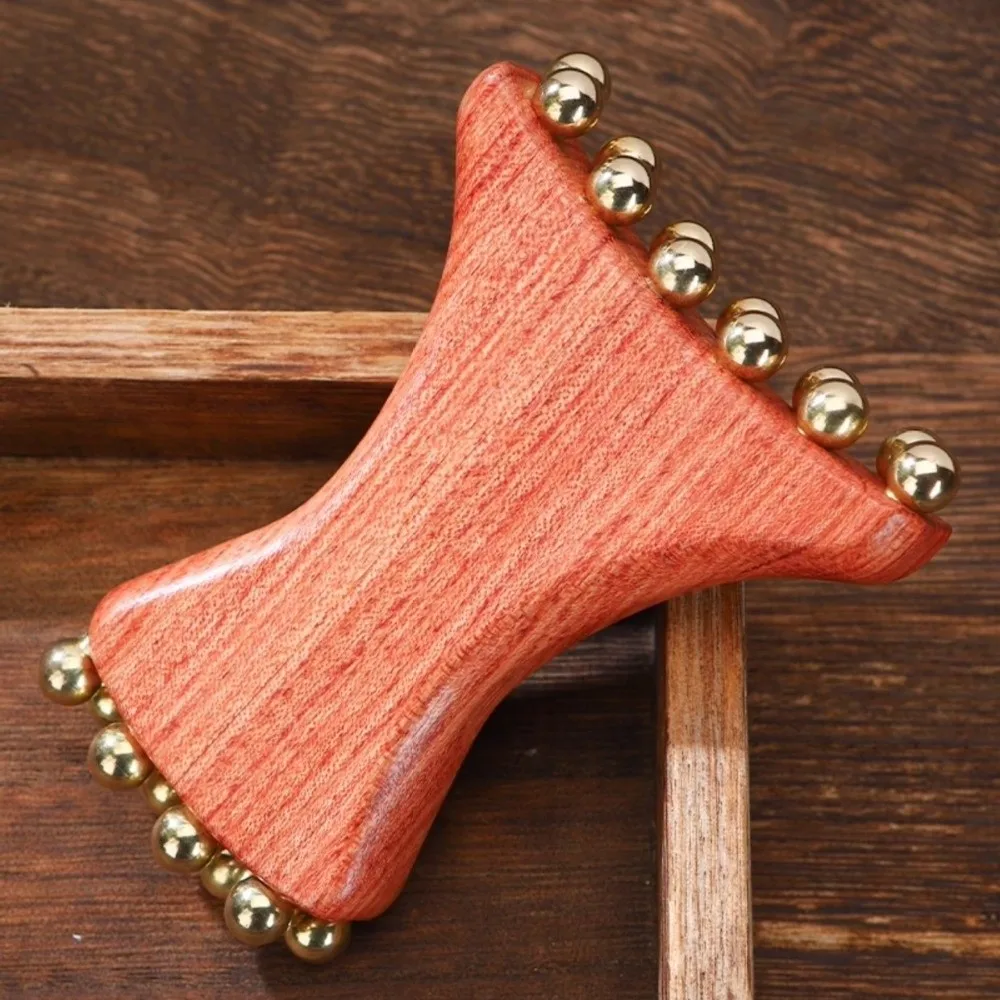 Reduce Puffiness Rosewood Massager Face Lifting and Tightening Natural Material Brass Meridian Brush Skin Scraping