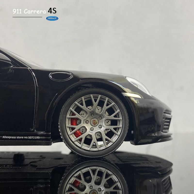 Welly 1:24 Porsche 911 Carrera 4s Sports Black alloy Car