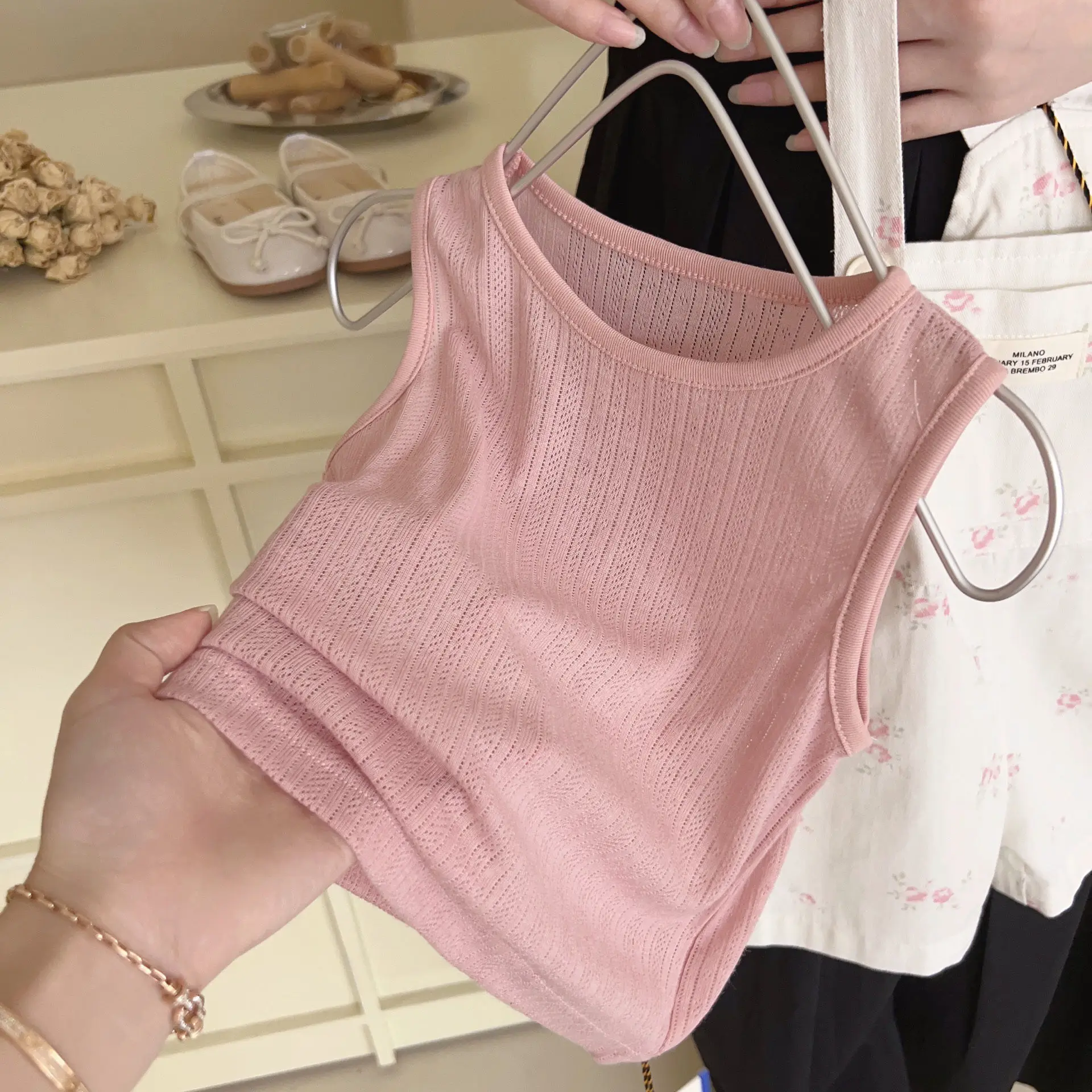 여아 티셔츠, 어린이 용수철 여름 옷, 심플 캐주얼 스타일, 올매치 티셔츠, 한국 스위트 스타일, 2024 신상