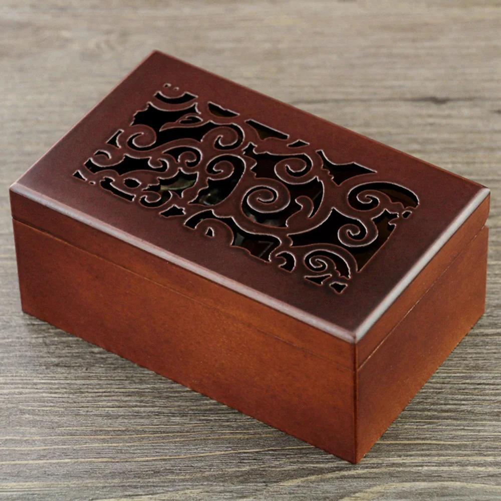 Mini vintage clockwork music box with melody of Castle In The Sky