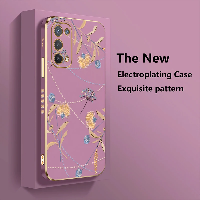 Elegant Botanical Shockproof Silicone Phone Case - Flower Design