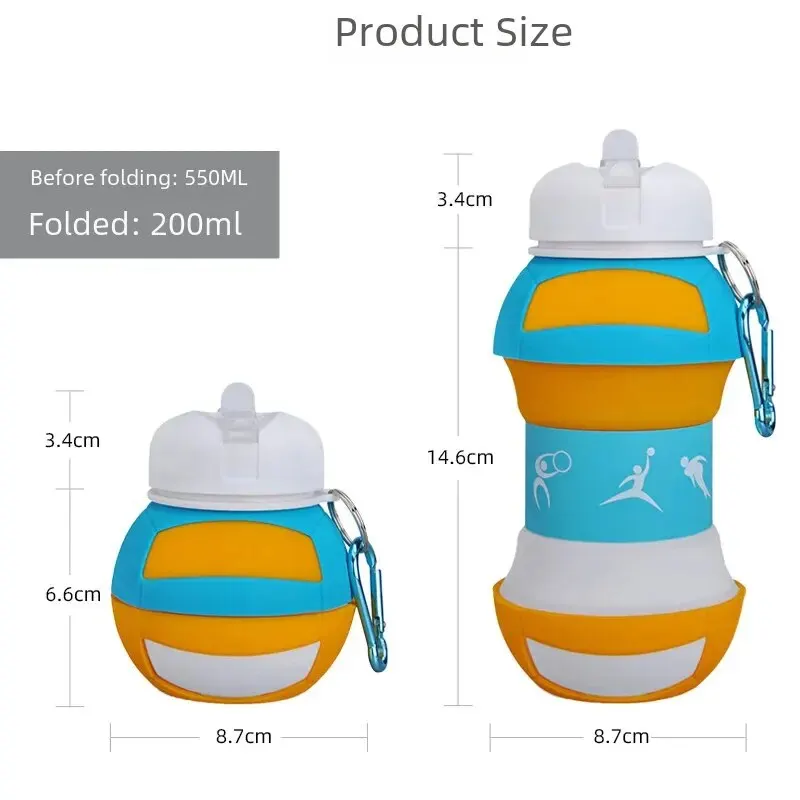 Folding volleyball bottle + 550ml