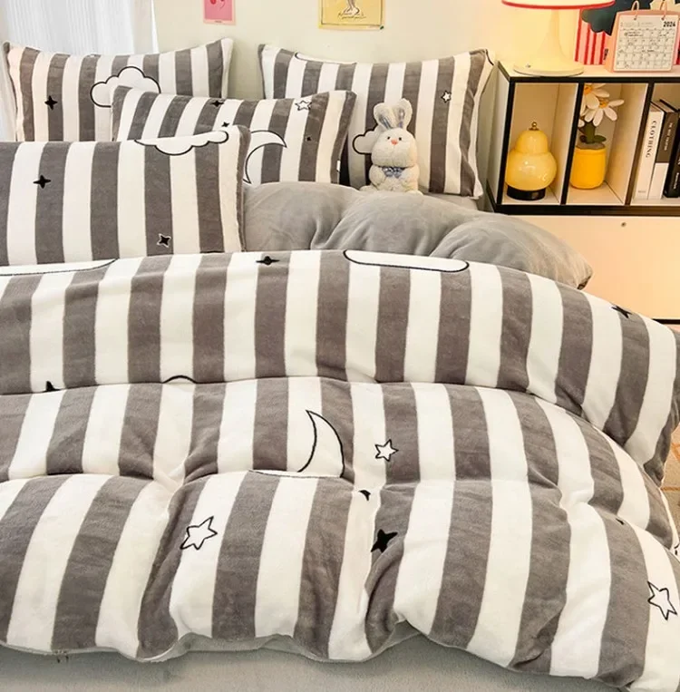 150x200cm Printed Plush Duvet Cover Winter Warm Constant Temperature AB Style Bed Sack Home Furnishing Children Bedding Article Sf6fa25a752e547b29a08ff844a700c86W