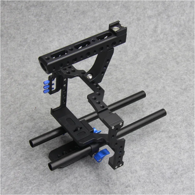 

camera rabbit cage kits A7M3 A7R3 A7S2 6400 15mm tube hot shoe cable clamps photography full frame brackets M50 Z6 Z7 GF6 X-A5