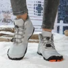 Winter Snow Boots Waterproof Barefoot Hiking Shoes Anti Slip Cold-Proof Trekking Shoes High-Top Booties for Outdoor Travel 5