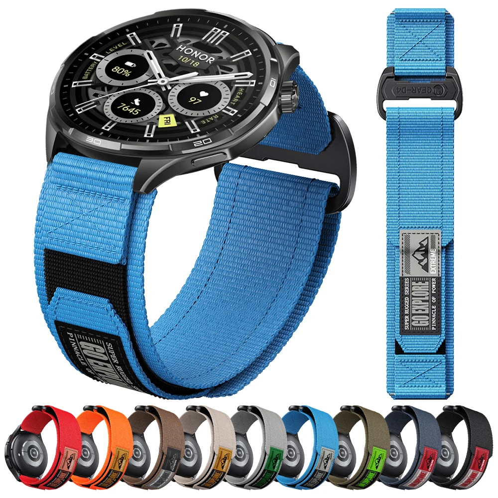 22mm Tactical Nylon Loop Sports Strap - Durable Wristband Bracelet Accessories