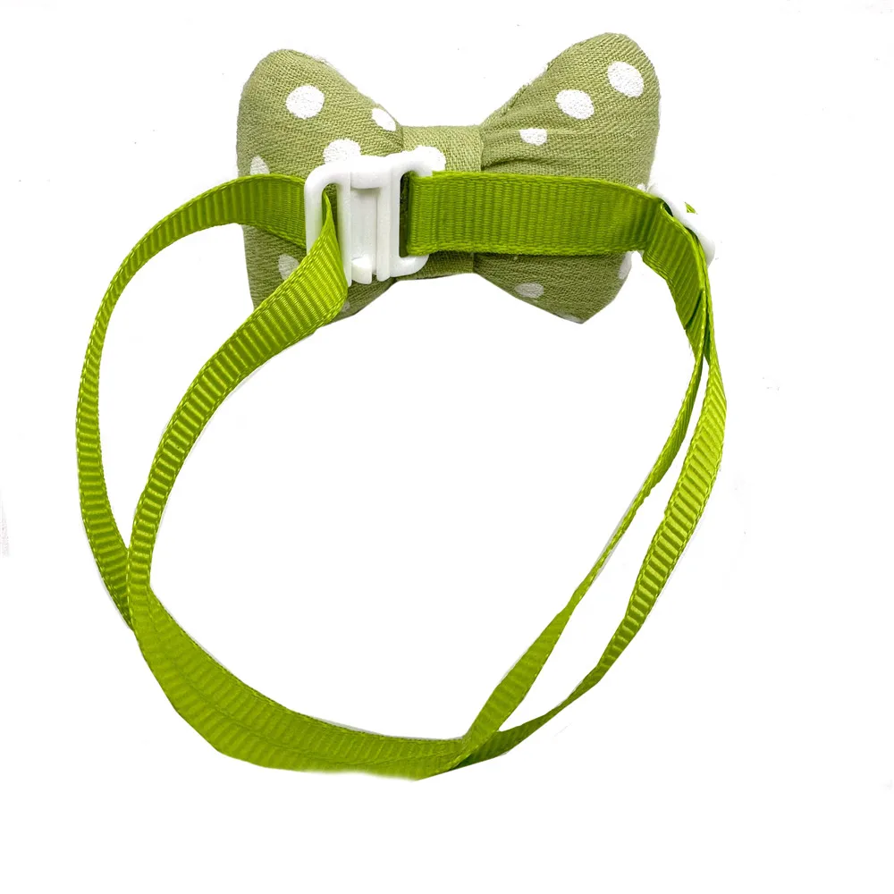 50pcs Cute Dog Bowties Adjustable Pet Bowties Dot Style Dog Bow Handmade Pet Collar for Small Dogs Cats Pet Grooming Accessories 3